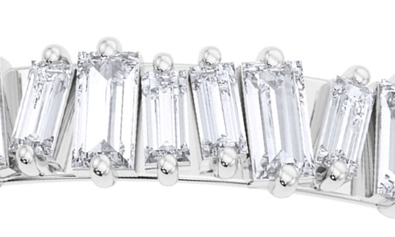 Hautecarat Lab Created Baguette Diamond Band Ring In 18k White Gold