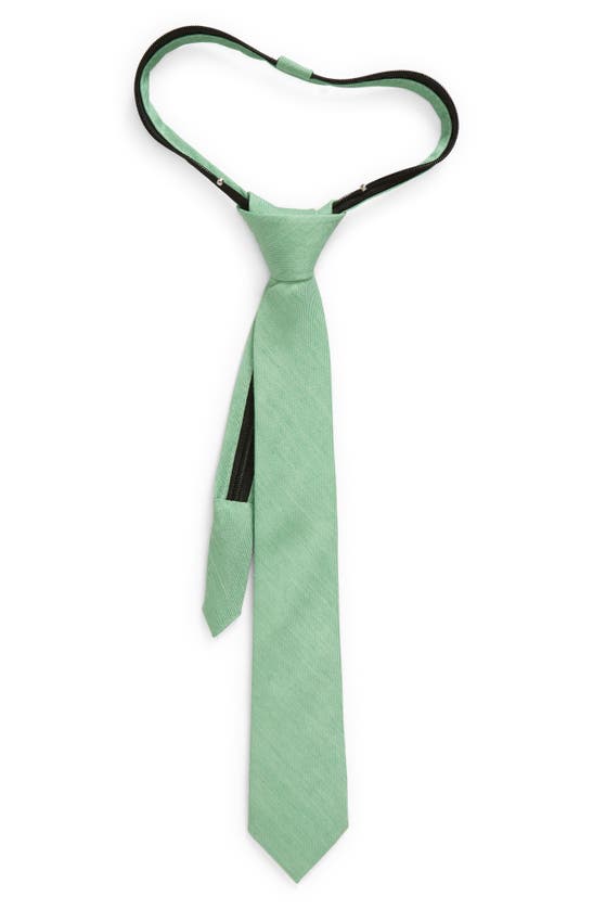 Nordstrom Kids' Werner Solid Silk Blend Tie In Werner Green