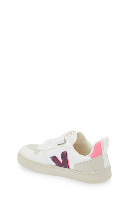 Shop Veja Kids' Small V-10 Sneaker In Magenta/sari