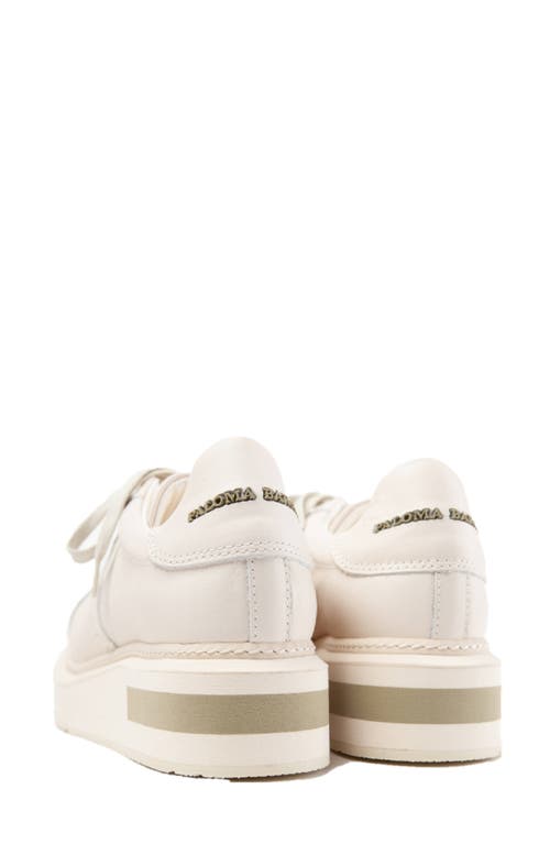 Shop Paloma Barceló Paloma Barcelo Agen Sneaker In White/gesso-salvia