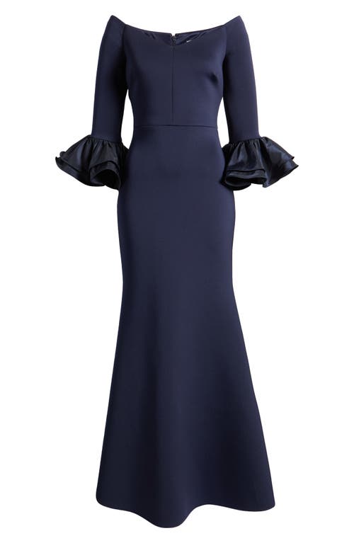 ELIZA J ELIZA J BELL SLEEVE MERMAID GOWN