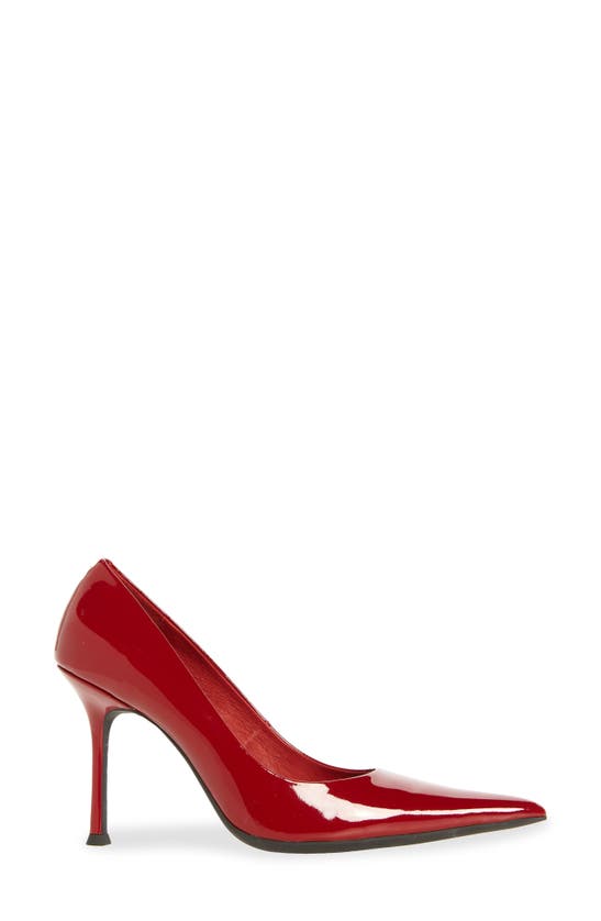 Jeffrey Campbell Risktaker Pointed Toe Pump In Cherry Red Patent