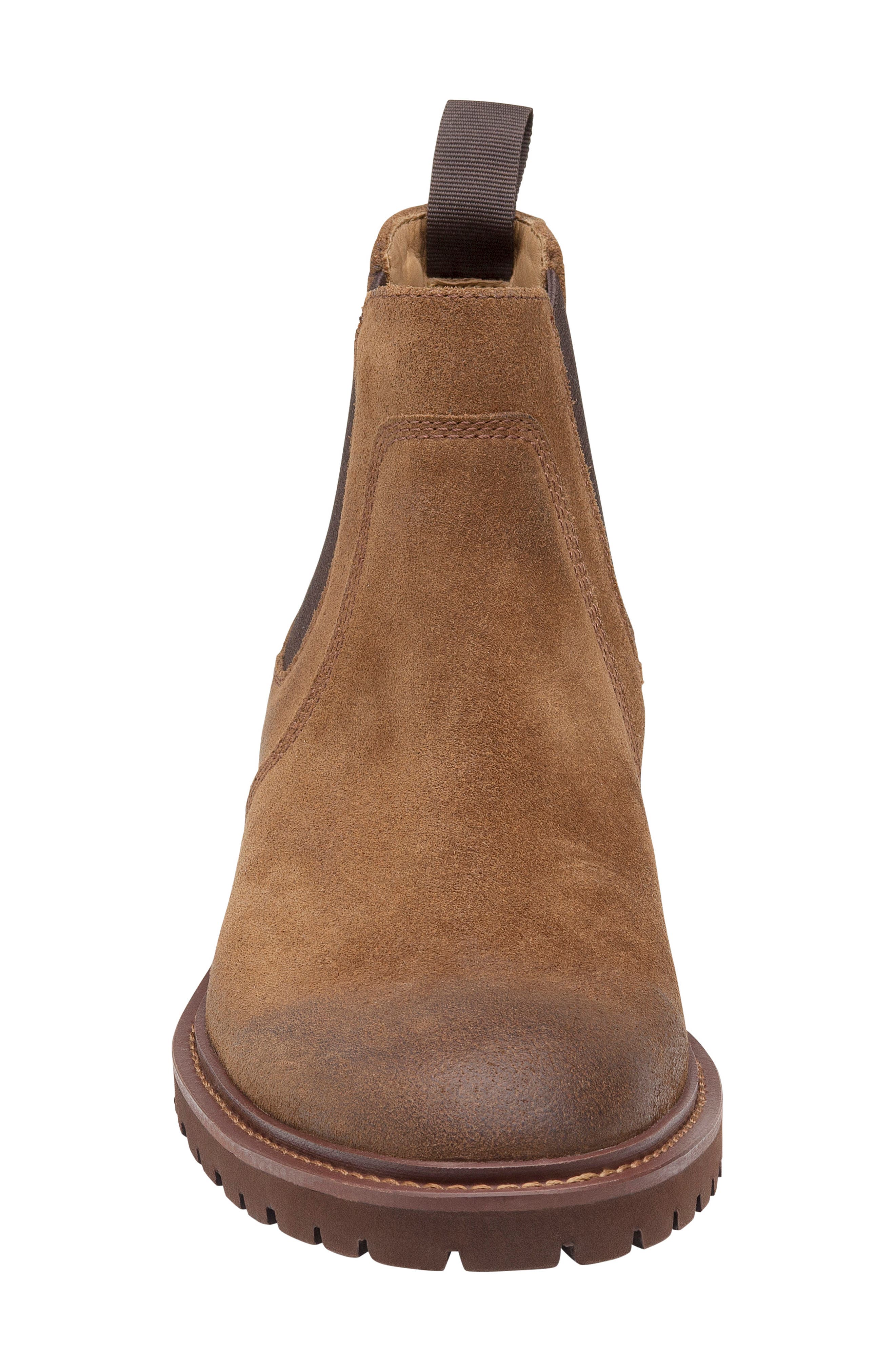 johnston and murphy suede chelsea boots