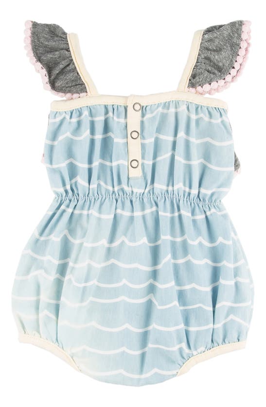 Miki Miette Willow Stripe Tank Cotton Bubble Romper In Key West