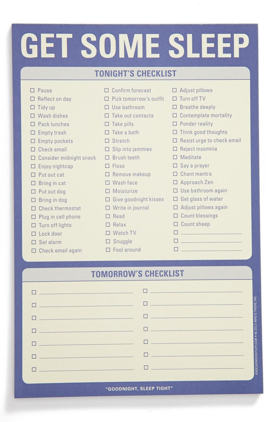 Knock Knock 'Get Some Sleep' Pad Nordstrom