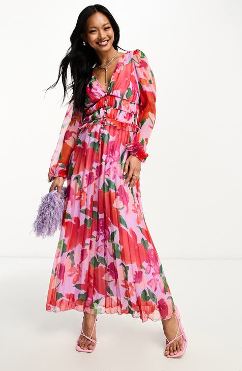 floral long sleeve dresses | Nordstrom