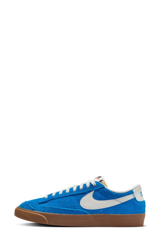 Shop Nike Blazer Low '77 Sneaker In Blue/ Sail/ Brown/ Black