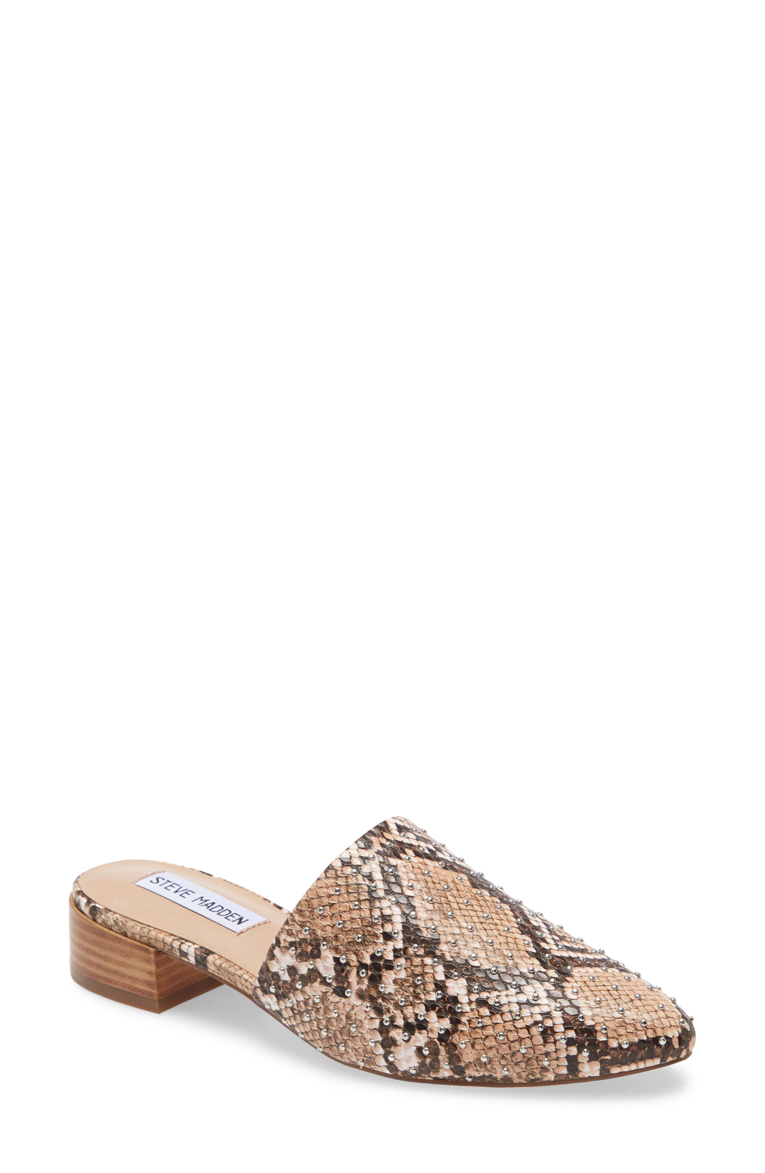 Steve Madden Cairo Mule In Cognac Snake 