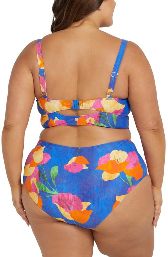 Shop Artesands Au Contraire High Waist Reversible Bikini Bottoms In Blue