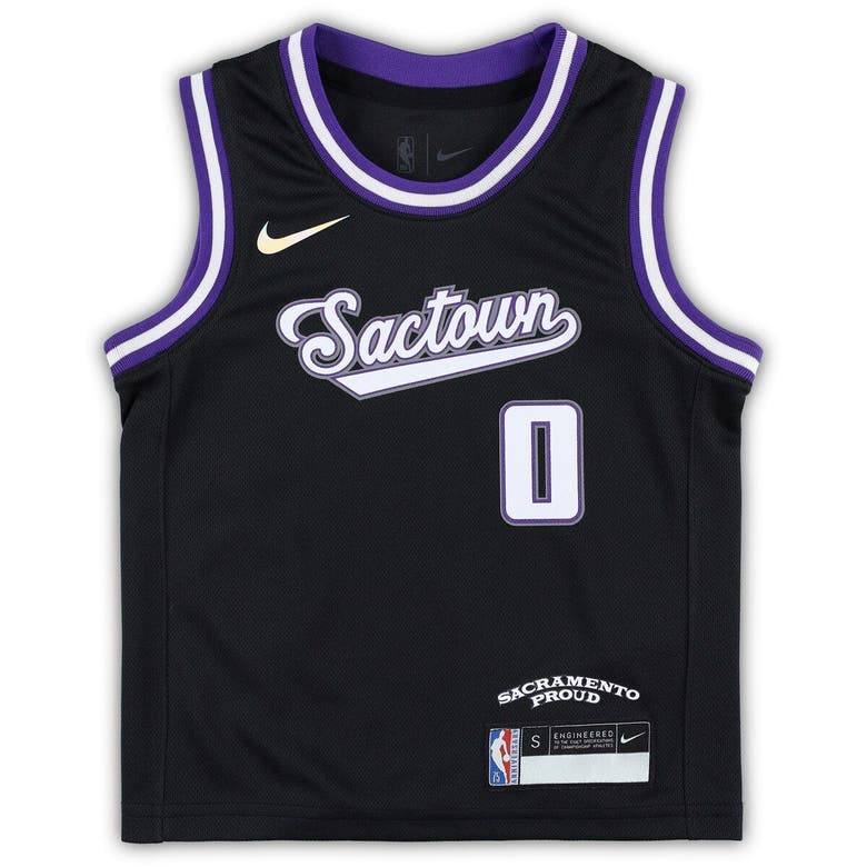 Nike Kids' Preschool Tyrese Haliburton Black Sacramento Kings 2021/22 ...