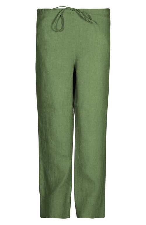 Linen Lounge Pants in Olive