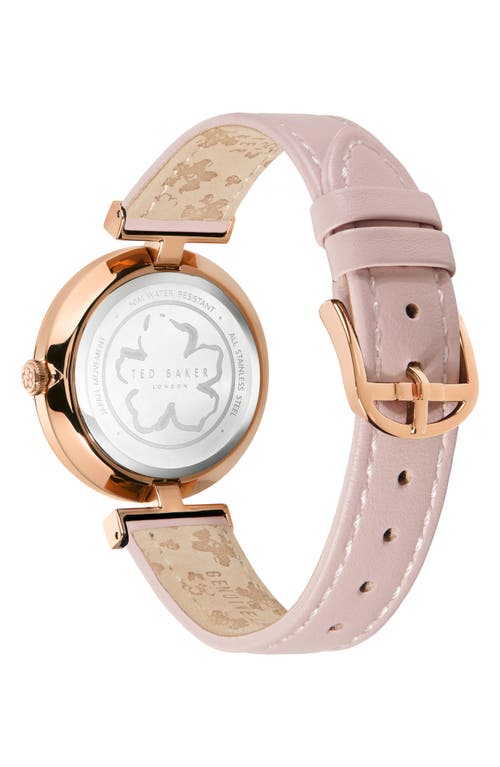 Ted Baker London Darbey 2h Leather Strap Watch, 36mm In Rose Gold/pink/pink