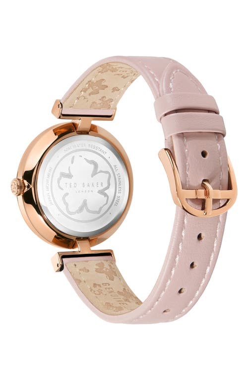 Shop Ted Baker London Darbey 2h Leather Strap Watch, 36mm In Rose Gold/pink/pink