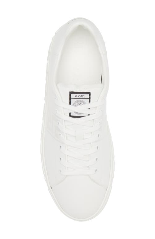 Shop Versace Barocco Greca Jacquard Low Top Sneaker In White White