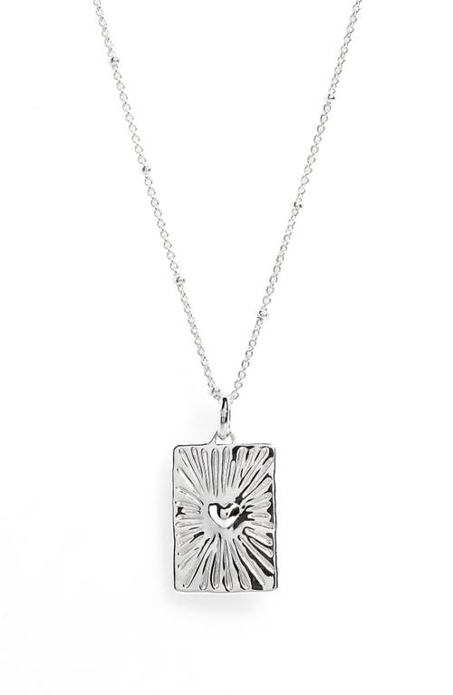 Monica Vinader Talisman Heart Pendant Necklace in Sterling Silver at Nordstrom