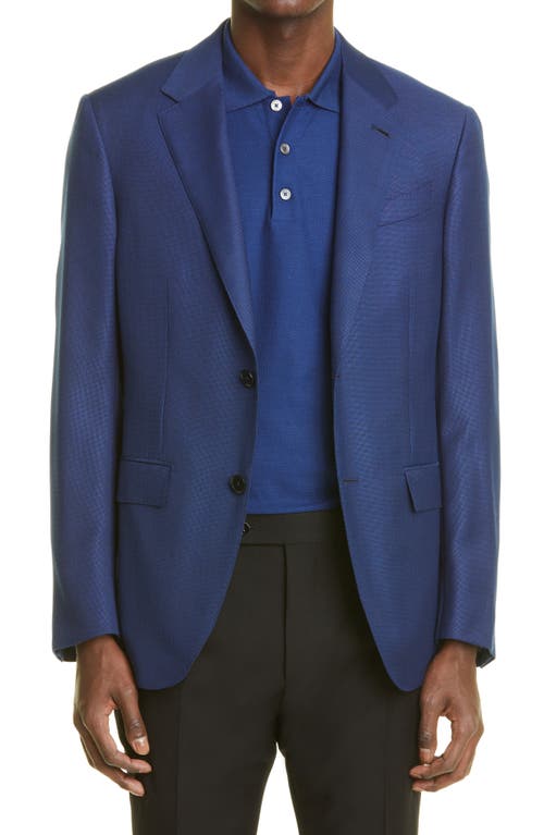 ZEGNA Achillfarm Milano Easy Fit Wool Blazer in Nvy Sld at Nordstrom, Size 42 Us