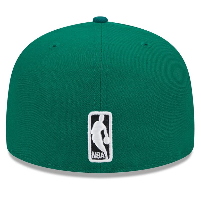 Shop New Era Kelly Green Boston Celtics  Rally Drive Checkerboard 59fifty Crown Fitted Hat