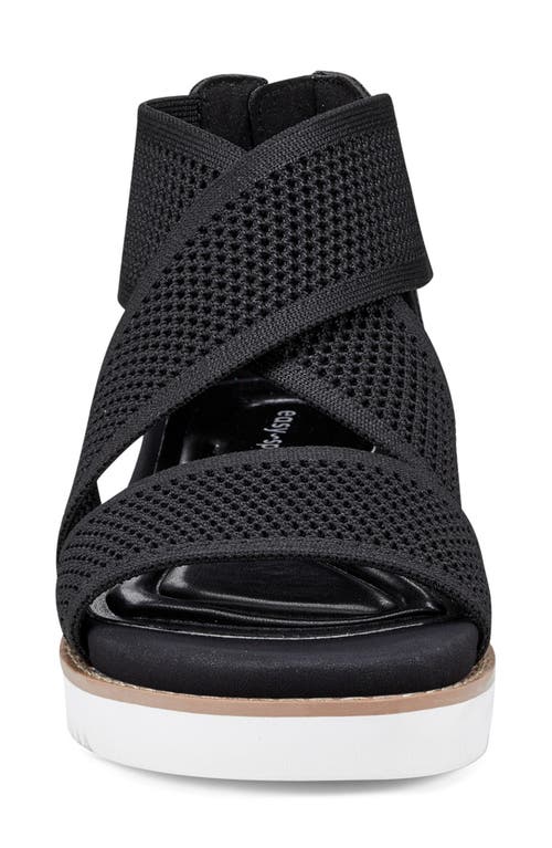 Shop Easy Spirit Witney Wedge Sandal In Black/black