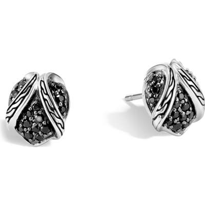 John Hardy Asli Classic Chainlink Pave Stud Earrings