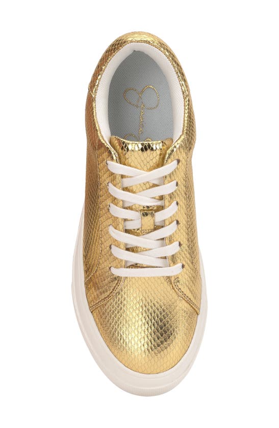 Shop Jessica Simpson Caitrona 2 Platform Sneaker In Gold