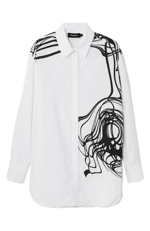 Desigual Cam Fukuoka Lacroix Button-up Shirt In White