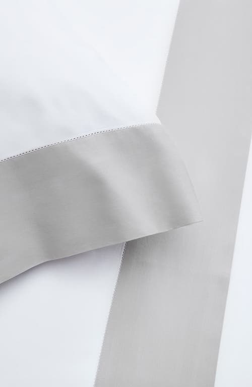 Shop Boll & Branch Organic Cotton Sheet Set In White/pewter