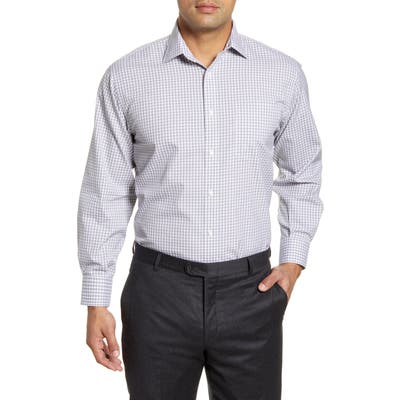 Nordstrom Shop Smartcare(TM) Classic Fit Check Dress Shirt - Grey