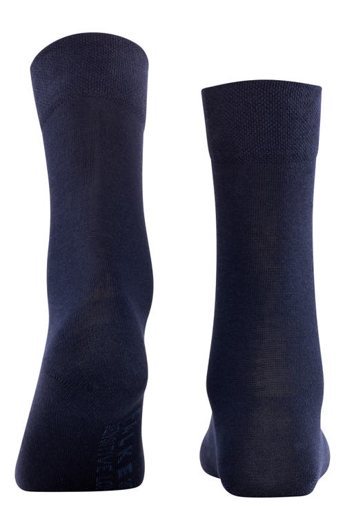 Shop Falke Sensitive London Cotton Blend Socks In Dark Navy