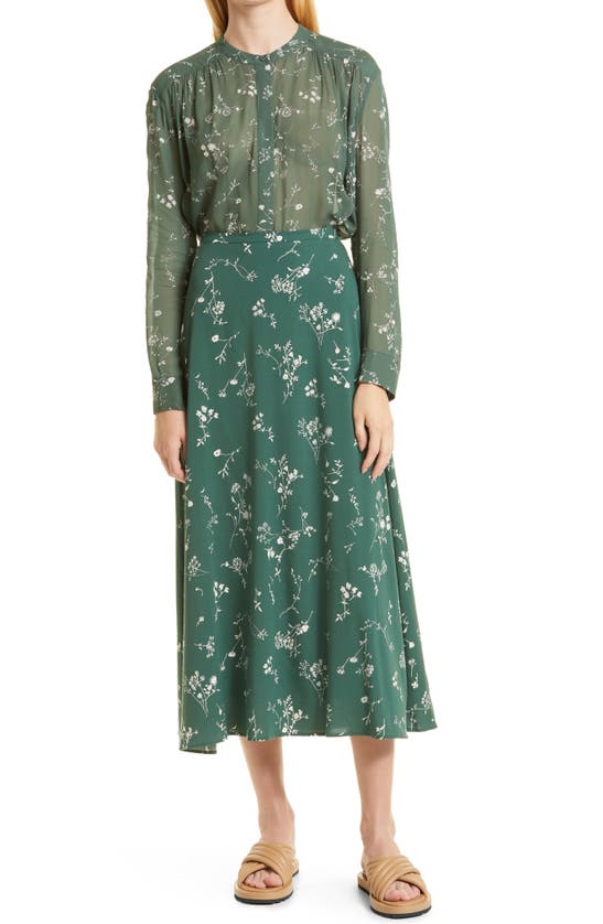 SAMSOE & SAMSOE ANDINA FLORAL MIDI SKIRT