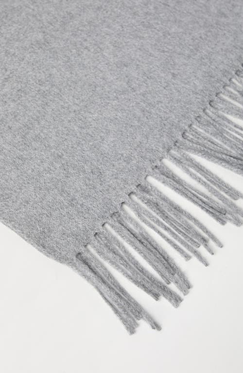 Shop Brunello Cucinelli Double Knit Scarf In Medium Grey