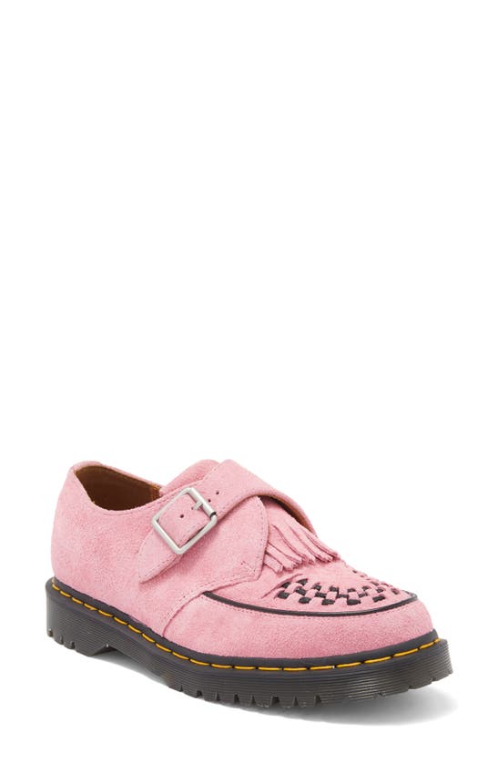 Shop Dr. Martens' Dr. Martens Ramsey Kiltie Buckle Suede Creeper Shoe In Fondant Pink