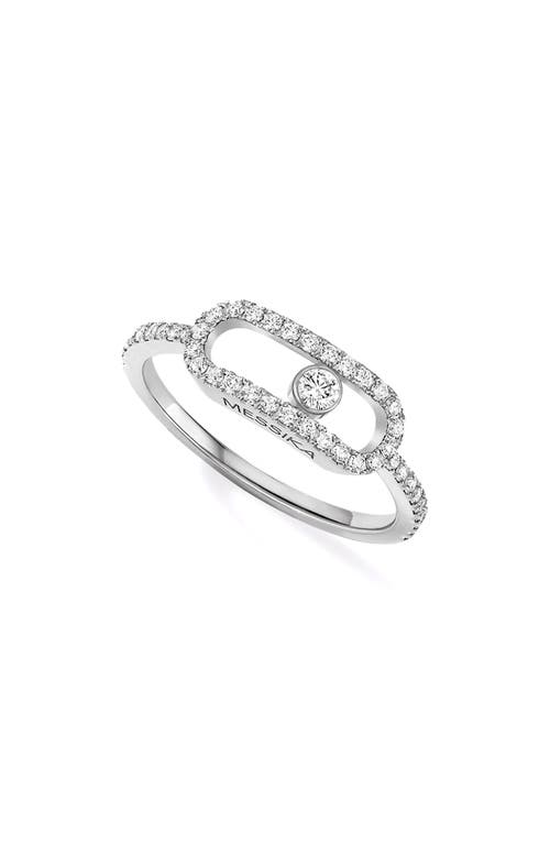 Messika Move Uno Pavé Diamond Ring in White Gold at Nordstrom, Size 6.25