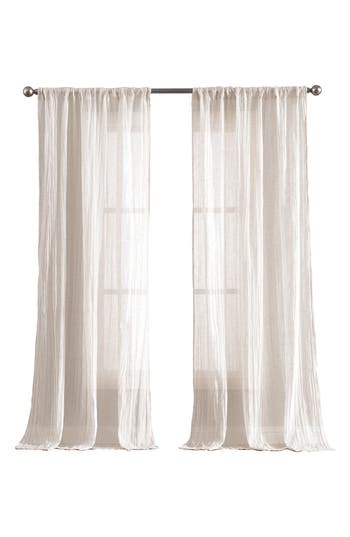 French Connection Charter Crushed Set Of 2 Curtain Panels In White