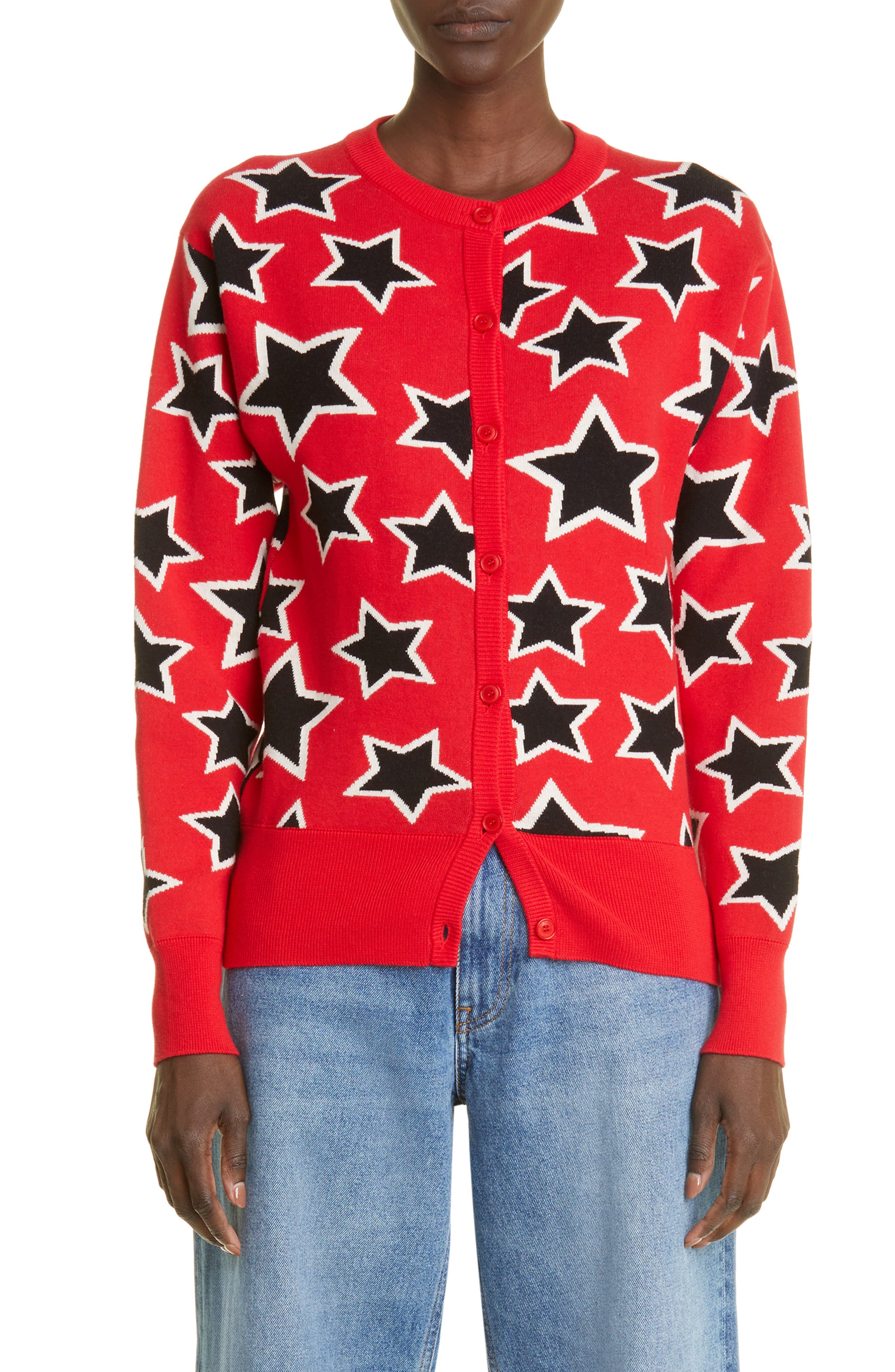 designer red sweater