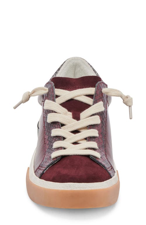 Shop Dolce Vita Zina Sneaker In Burgundy Crinkle Patent