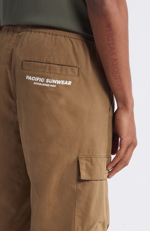 Shop Pacsun Porter Drawstring Cargo Pants In Kangaroo