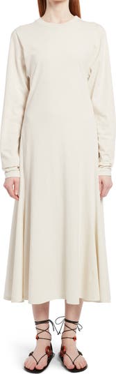 Gentwood Long Sleeve Cotton Jersey Midi Dress