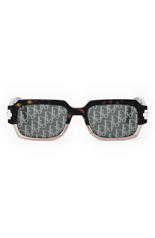 DIOR Blacksuit 54mm Square Sunglasses in Dark Havana /Smoke Mirror