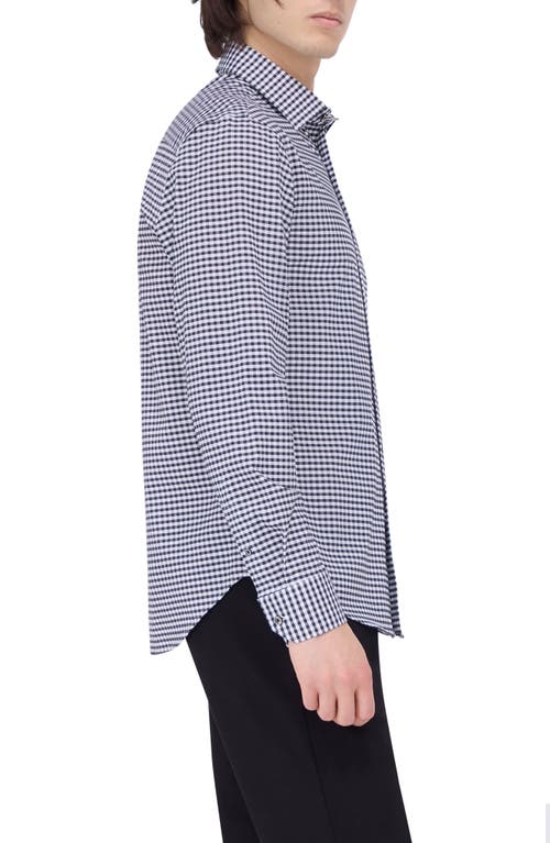Bugatchi James Ooohcotton® Gingham Button-up Shirt In Black