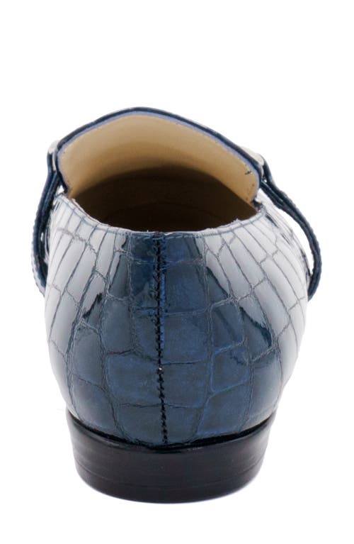 Amalfi By Rangoni Olimpo Bit Loafer In Blue Profondo Caimano Print