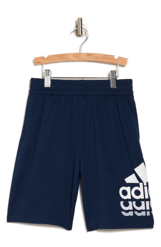 Shop Adidas Originals Graphic Mesh Shorts In Navy