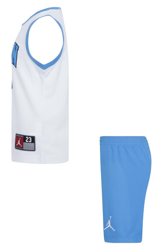 Shop Jordan Kids' Jersey & Shorts Set In University Blue