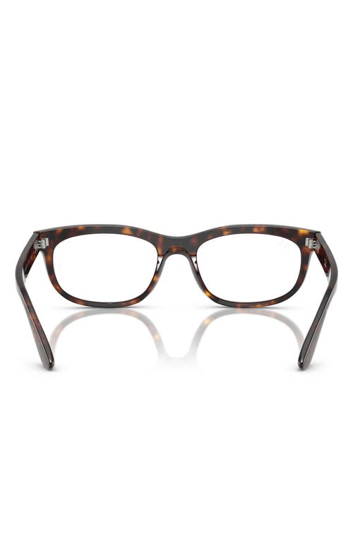Ray Ban Ray-ban 54mm Rectangular Pillow Optical Glasses In Havana