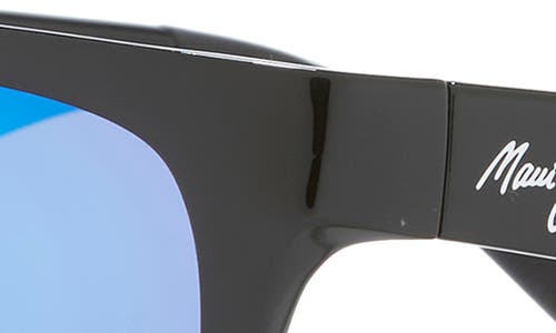 Maui Jim 58mm Core Square Polarized Sunglasses In Black Black Blue