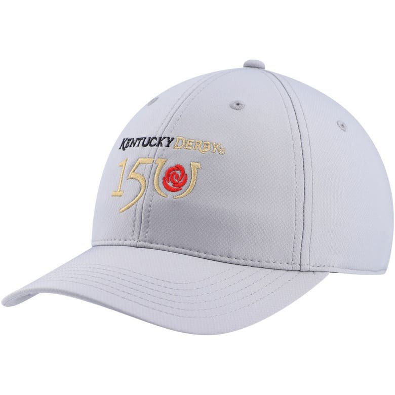 Ahead Gray Kentucky Derby 150 Frio Adjustable Hat In White