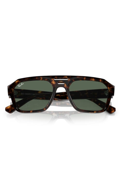 Ray-Ban Corrigan Irregular 54mm Rectangular Sunglasses in Havana at Nordstrom