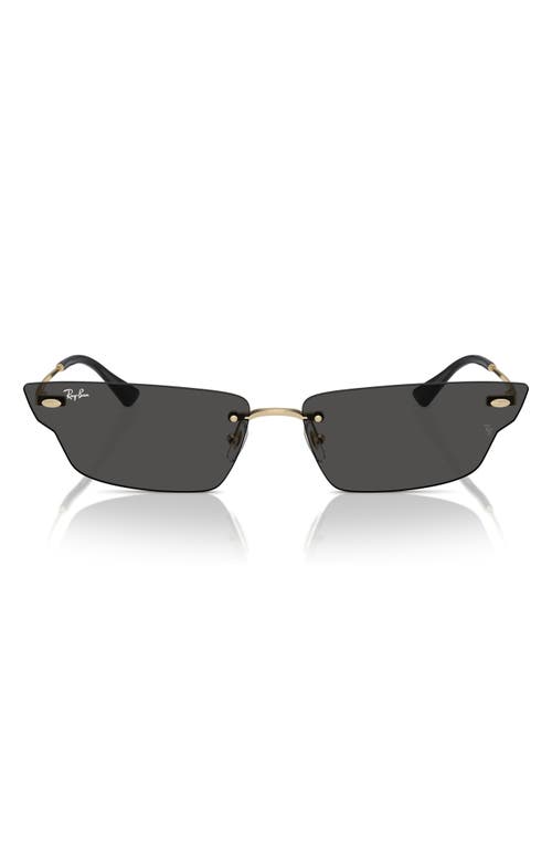 Ray-Ban 63mm Frameless Butterfly Sunglasses in Gold/black at Nordstrom