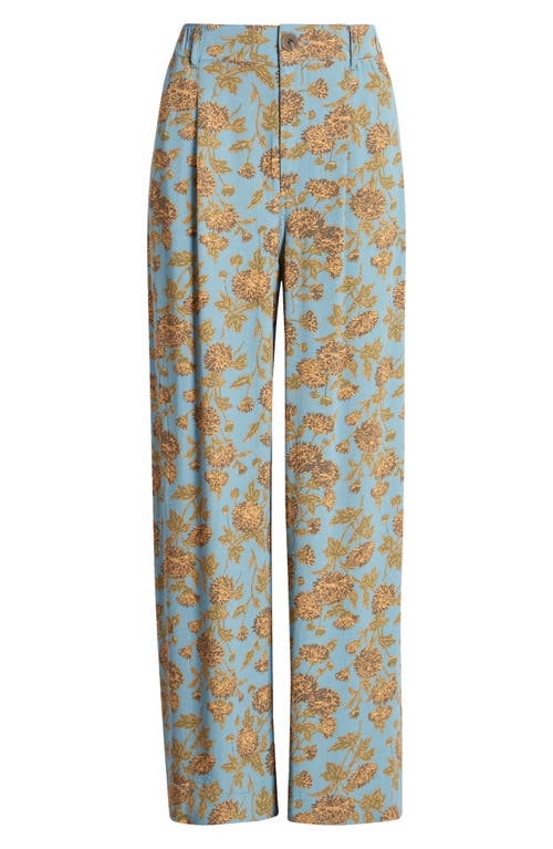 Shop Treasure & Bond Pleated Wide Leg Pants In Blue- Olive Boutique Floral