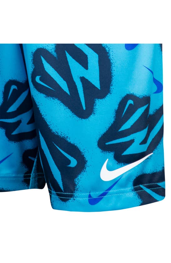 Shop 3 Brand Kids' Dri-fit Shorts In Chlorine Blue