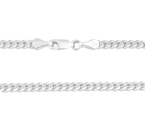 Donatello Gian Sterling Silver Curb Chain Necklace In Silver
